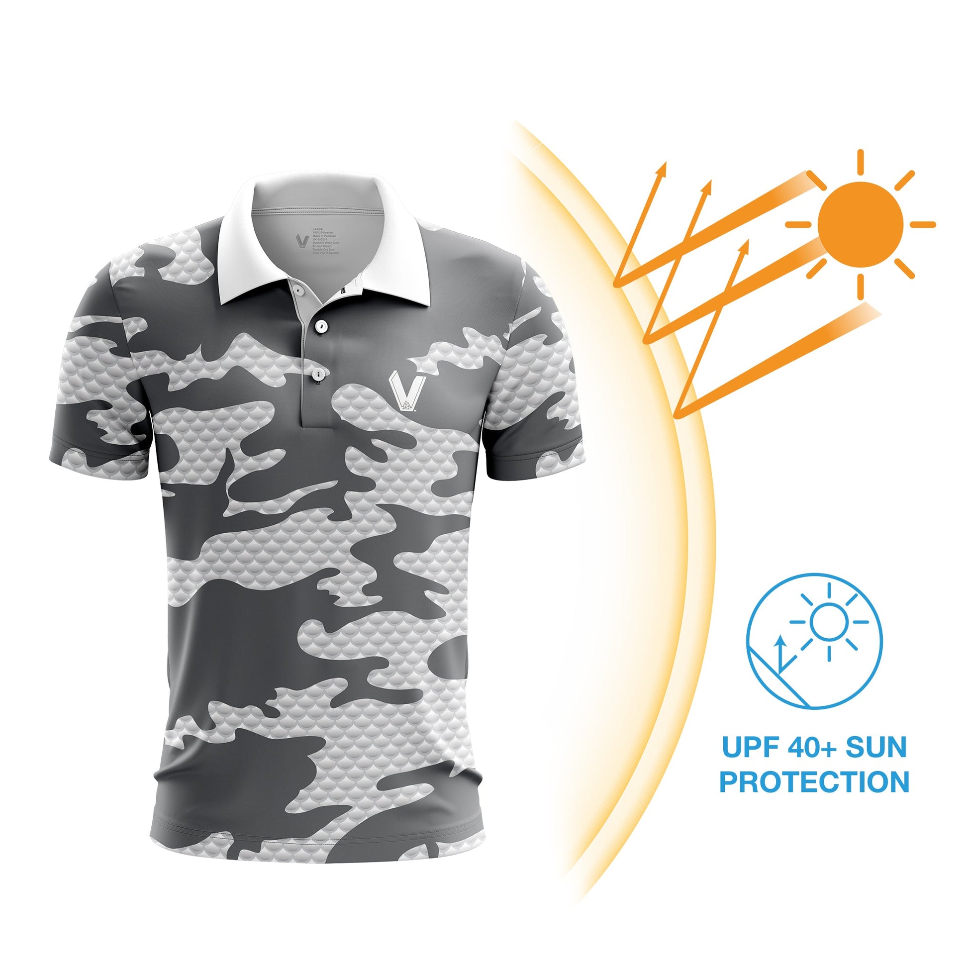 Fishing Polo with upf 40+ saves from sun burn