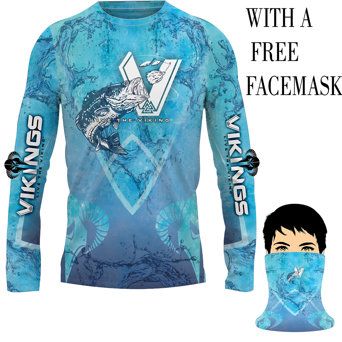 Vikings Long sleeve Performance Fishing shirt - Vikings Gear