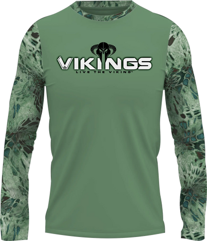 Prym 1 Camo OutdoorBlend Angler Performance Shirt - Vikings Gear