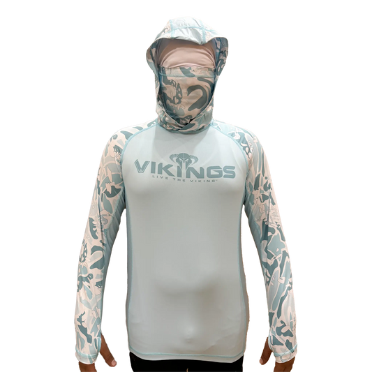 Viking's Men’s Long Sleeve Hooded Fishing Shirt - Sun Protection Master VIKINGS GEAR