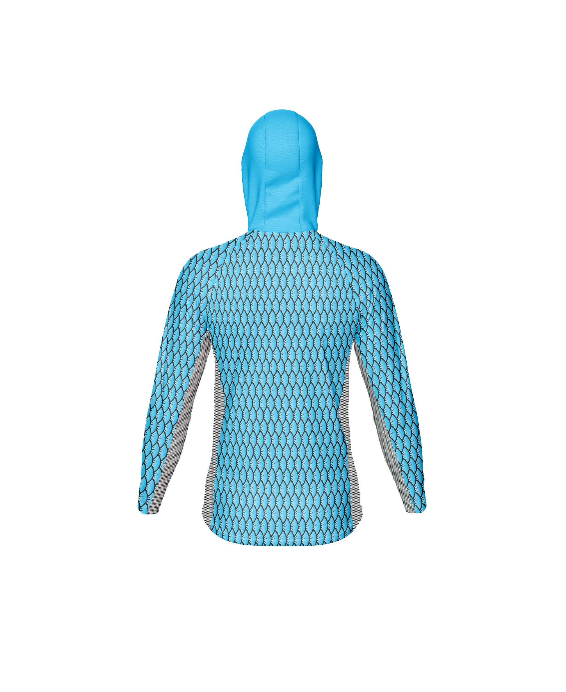 Long sleeve hooded fishing shirt – back design