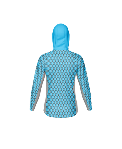 Long sleeve hooded fishing shirt – back design